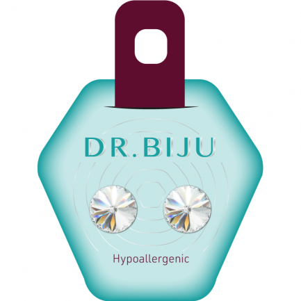 Dr. Biju Хипоалергенни обеци RIVOLO 10 mm CRYSTAL DRI100C001