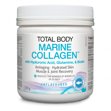 Natural Factors Total Body Marine Collagen™ Рибен колаген на прах, с хиалуронова киселина, глутамин и биотин х135 g прах