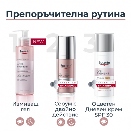 Eucerin Anti-Pigment SPF30 Дневен крем против тъмни петна - тъмен 50 ml