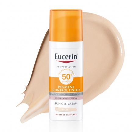 Eucerin Pigment Control SPP50+ Оцветен слънцезащитен гел-крем за лице - Светъл 50 ml