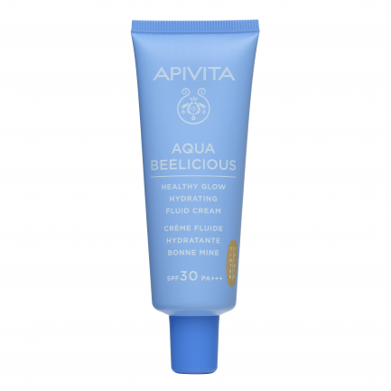 Apivita Aqua Beelicious SPF30 Тониран хидратиращ озаряващ флуид за лице 40 ml