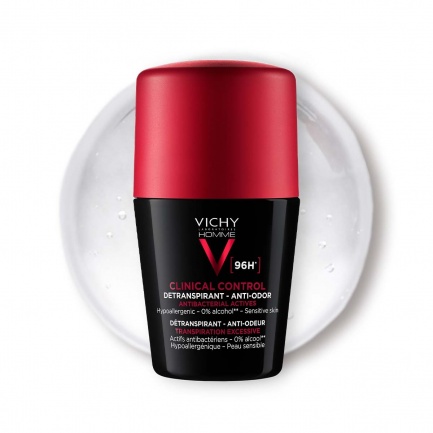 Vichy Homme Clinical Control Рол-он дезодорант против неприятна миризма до 96 часа 50 ml