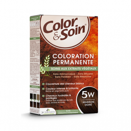3Chenes Color & Soin Безамонячна боя за коса, цвят 5W Златисто-кафяв