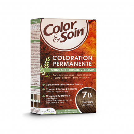 3Chenes Color & Soin Безамонячна боя за коса, цвят 7B Карамелено-кафяв