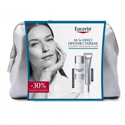 Eucerin Hyaluron-Filler SPF15 Лек крем 50 ml + SPF15 Околоочен крем 15 ml