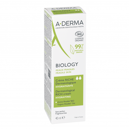 A-Derma Biology Дерматологичен хидратиращ богат крем 40 ml
