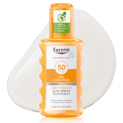 Eucerin Sensitive Protect SPF50+ Прозрачен слънцезащитен спрей за тяло 200 ml