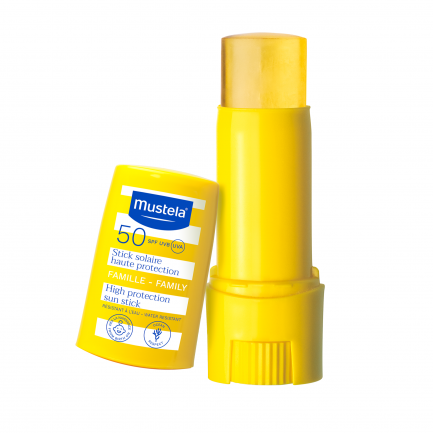 Mustela SPF50+ Слънцезащитен стик 9 ml