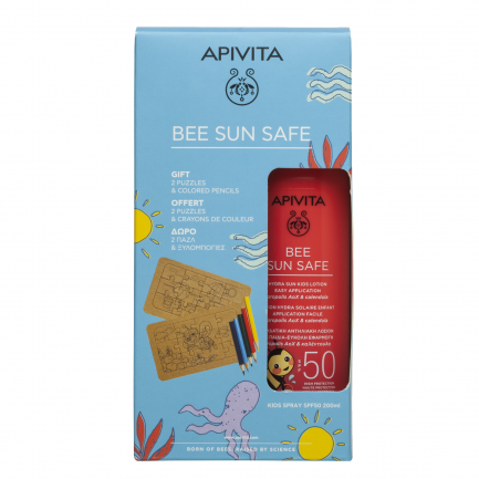 Apivita Bee Sun Safe Слънцезащитен спрей за деца SPF50 200 ml + ПОДАРЪК
