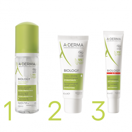 A-Derma Biology Дерматологичен ритуал за кожа, склонна към розацея