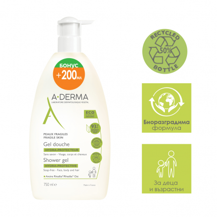 A-Derma Хидратиращ душ-гел 750 ml