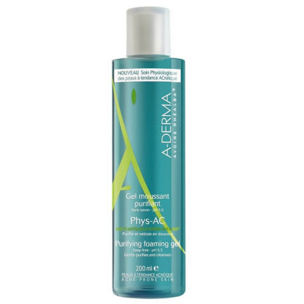 A-Derma Phys-Ac Почистващ гел 200 ml