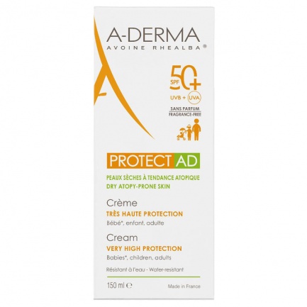 A-Derma Protect AD Промо Слънцезащитен крем SPF50+ 150 ml