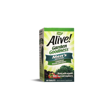 Alive! Garden Goodness™ Men`s Multi-Vitamin/ Алайв! Мултивитамини за мъже х 60 таблетки Nature’s Way