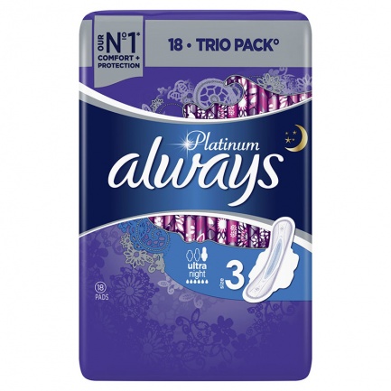 Always Platinum Night Дамски превръзки х6 броя