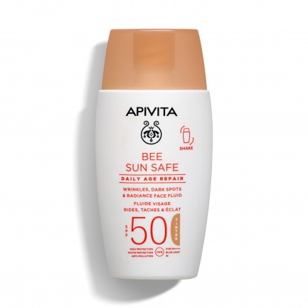 Apivita Bee Sun Safe Daily Age Repair SPF50 Тониран флуид против стареене 50 ml