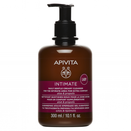Apivita Intimate LADY Кремообразен хидратиращ гел за интимна хигиена с pH 4.0 300 ml
