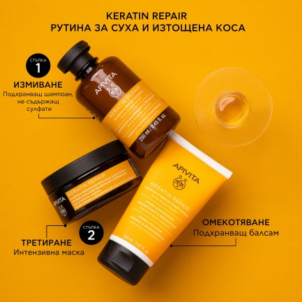 Apivita Keratin Repair Подхранващ и възстановяващ балсам 150 ml