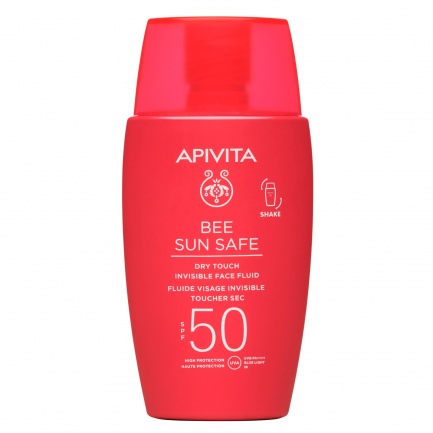 Apivita ПРОМО Bee Sun Safe SPF50 Лек флуид за лице 50 ml + Детоксикиращ гел 50 ml + Маска с морска лавандула 2 х8 ml