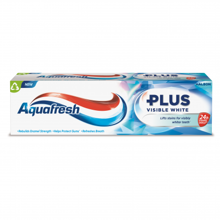 Aquafresh Plus Visible White Избелваща паста за зъби 75 ml