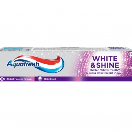 Aquafresh White & Shine Флуоридна паста за зъби с избелващ ефект 100 ml
