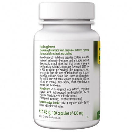 АРТИШОК + БЕРГАМОТ – Raab Vitalfood (100 капс)