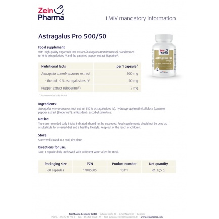 АСТРАГАЛ / ASTRAGALUS – ZeinPharma (60 капс)