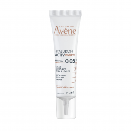 Avene Hyaluron Activ Procedure Микролифтинг крем за околоочния контур и устни с 0.05% ретинал 15 ml