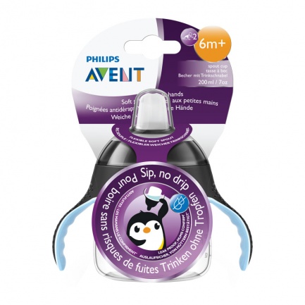 Avent Чаша 200 ml 6м+ черна, пингвин