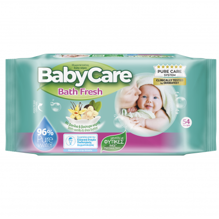 BabyCare Bath Fresh Бебешки влажни кърпи х54 броя