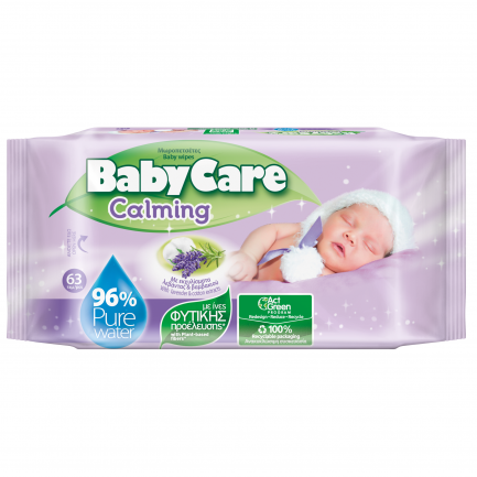 BabyCare Calming Бебешки влажни кърпи х63 броя