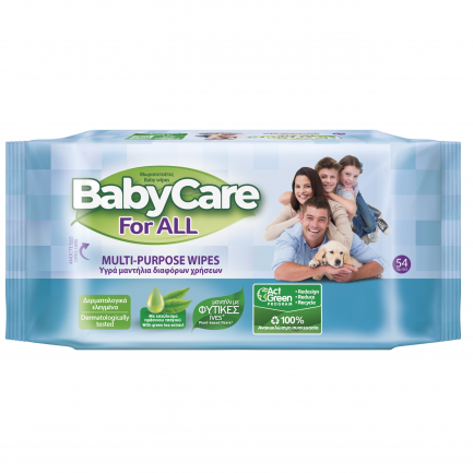 BabyCare For All Бебешки влажни кърпи х54 броя