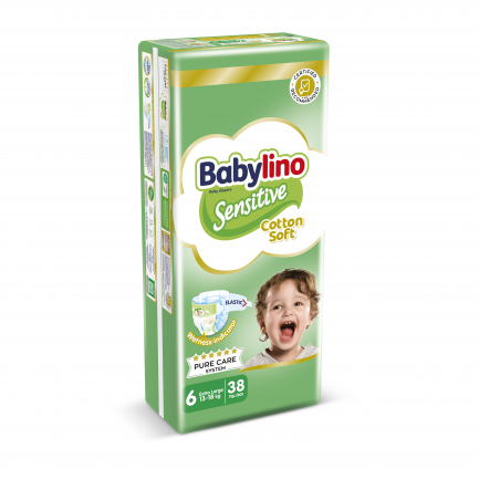 Babylino Sensitive Пелени Extra Large VP N6 13-18 kg x38 броя