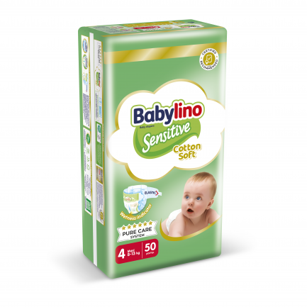 Babylino Sensitive Пелени Maxi VP N4 8-13 kg x50 броя
