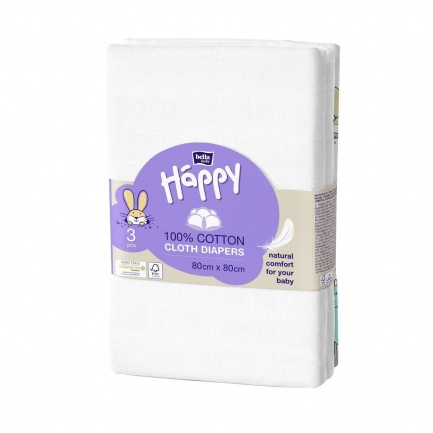 Bella Happy Чаршафи за многократна употреба 80x80 х3 броя