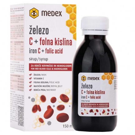 БИЛКОВ ЕЛИКСИР с Желязо + Фолиева киселина – Medex (150 мл)