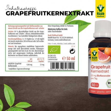 Био ГРЕЙПФРУТ Капки / GRAPEFRUIT – Raab Vitalfood (50 мл)
