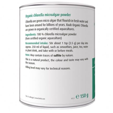 Био ХЛОРЕЛА Прах / CHLORELLA – Raab Vitalfood (150 гр)