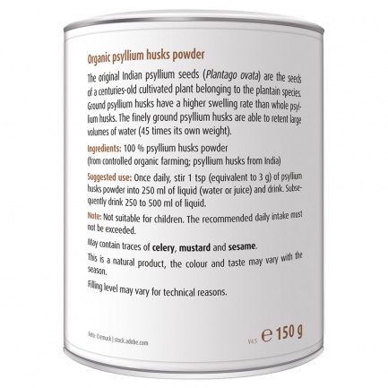 Био ПСИЛИУМ ХУСК Прах / PSYLLIUM HUSKS – Raab Vitalfood (150 гр)