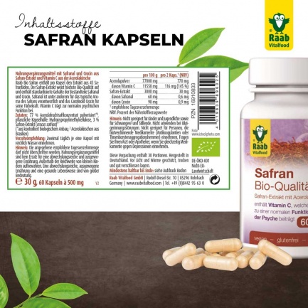Био ШАФРАН / SAFFRON – Raab Vitalfood (60 капс)