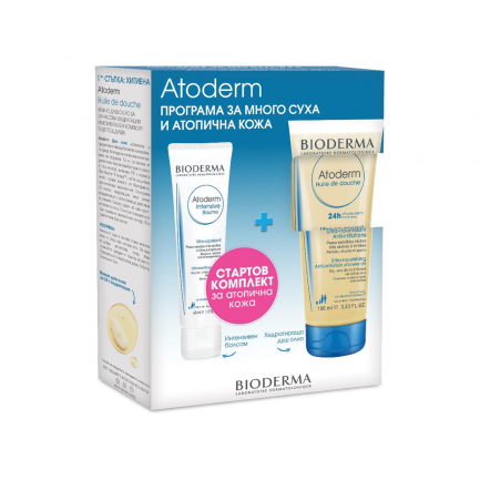Bioderma Atoderm Комплект Intensive Baume Интензивен балсам 45 ml + Huile de douche Хидратиращо душ олио 100 ml 
