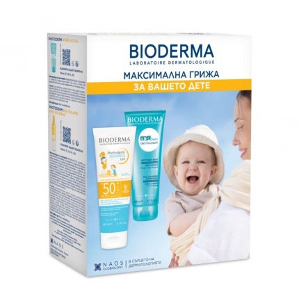 Bioderma Photoderm Peadiatrics SPF50+ Слънцезащитно мляко 200 ml + ABC Derm Гел-мусан 200 ml
