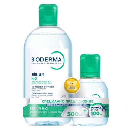 Bioderma Sebium Мицеларна вода 500 ml + 100 ml