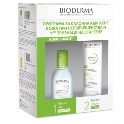 Bioderma Sebium Серум 30 ml + Мицеларна вода 100 ml