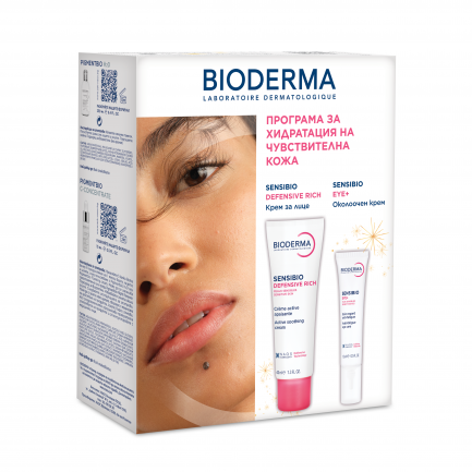 Bioderma Sensibio Defensive Богат крем 40 ml + Околоочен крем 15 ml