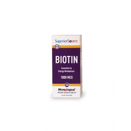 Биотин - Коса и кожа, 1000 mg х 100 сублингвални таблетки Superior Source