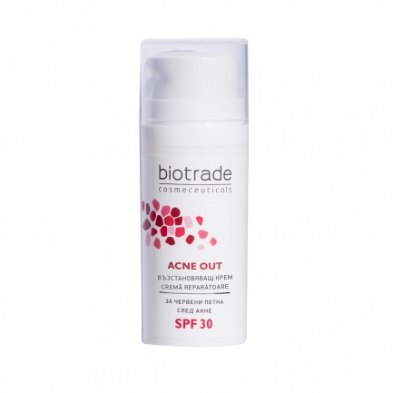 Biotrade Acne Out Възстановяващ крем за червени петна след акне SPF30 30 ml