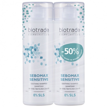 biotrade Sebomax Сензитив Шампоан за чувствителен скалп 2 броя х200 ml