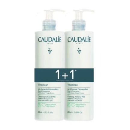 Caudalie ДУО Vinoclean Почистващо бадемово мляко 2 x400 ml