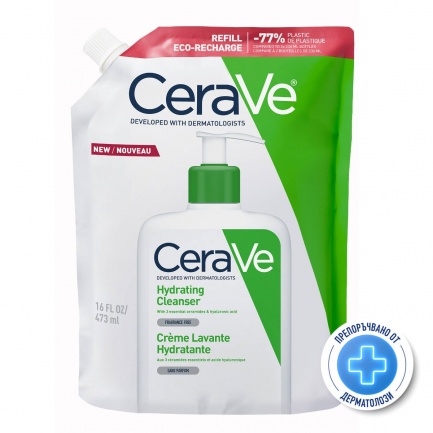 CeraVe Хидратиращ измиващ крем за лице и тяло 473 ml - ПЪЛНИТЕЛ